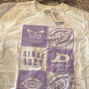 Dickies White Tee with Purple Graphic